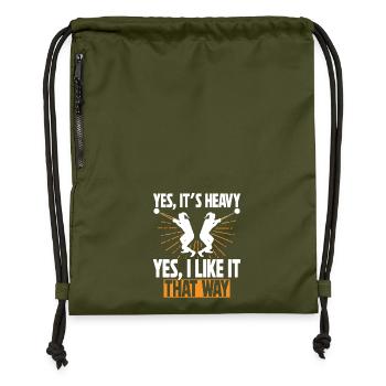 Lancer du poids Lancer du poids Lanceur de poids - Sac à cordon en polyester recyclé - military green - Devant
