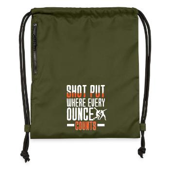Lancer du poids Lancer du poids Lanceur de poids - Sac à cordon en polyester recyclé - military green - Devant