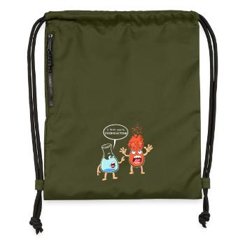 Microbiologie à réaction excessive - Sac à cordon en polyester recyclé - military green - Devant