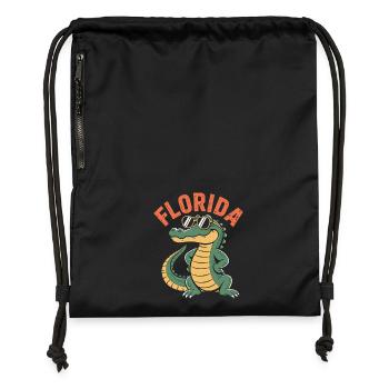 Florida Alligator - Gymsac made from recycled material - black - Front