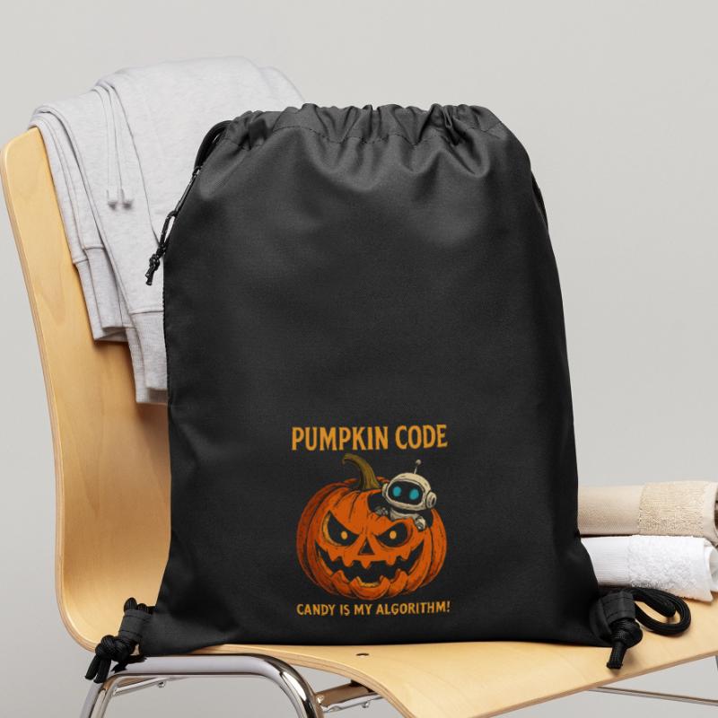 Pumpkin Code: Candy is My Algorithm! Gymsac made from recycled material
