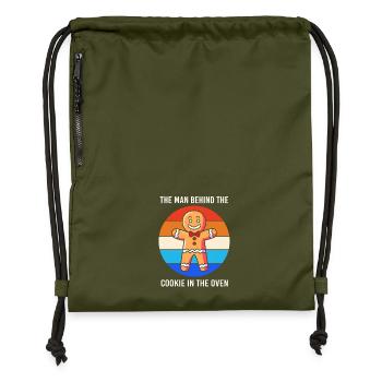 Werdende Väter Werdender Papa - Turnbeutel aus Recycling-Material - military Green - Vorne