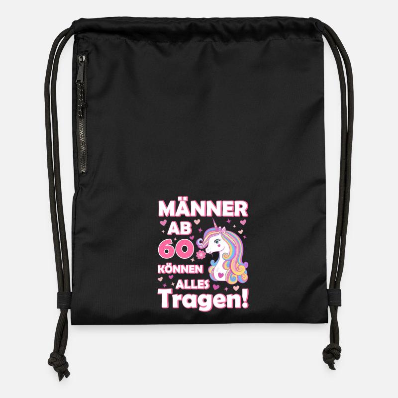 Les hommes de plus de 60 ans peuvent porter n’importe quoi pour le 60e anniversaire - Sac à cordon en polyester recyclé - noir