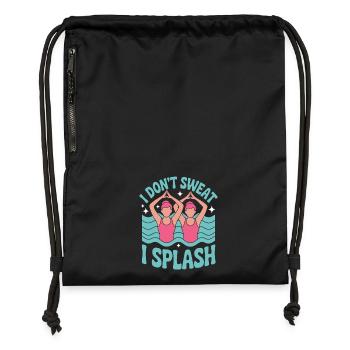 Synchronschwimmen Kunstschwimmen Wassersport - Turnbeutel aus Recycling-Material - Schwarz - Vorne
