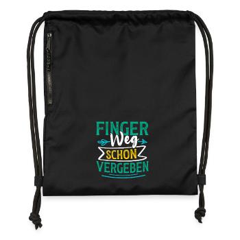 Malle HANDS OFF FORGIVEN Funny - Gymsac made from recycled material - black - Front