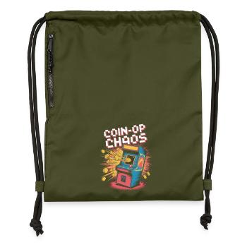 Coin-OP Chaos Pop Culture Rétro Jeu vidéo - Sac à cordon en polyester recyclé - military green - Devant