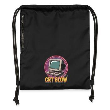 CRT Ordinateur Pop Culture Rétro Jeu vidéo - Sac à cordon en polyester recyclé - noir - Devant