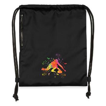 Curler Winter Sports Curling - Gymsac made from recycled material - black - Front