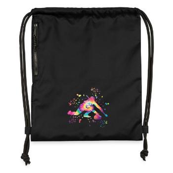 Curler Winter Sports Curling - Gymsac made from recycled material - black - Front