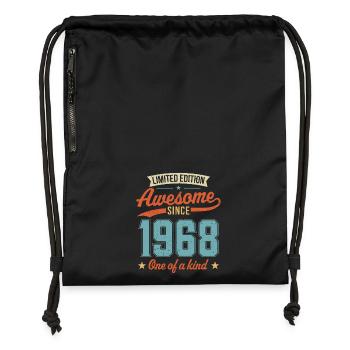 Genial seit 1968 - Turnbeutel aus Recycling-Material - Schwarz - Vorne