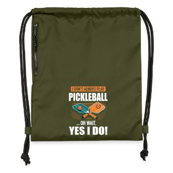 Pickleball Paddleball Dinkball Tennis Paddle - Gymsac made from recycled material - military green - Front