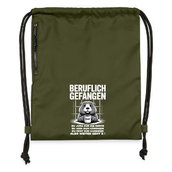 Office & Job Colleagues Workers Fun Work - Gymsac made from recycled material - military green - Front