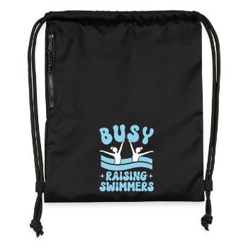 Synchronschwimmen Kunstschwimmen Wassersport - Turnbeutel aus Recycling-Material - Schwarz - Vorne
