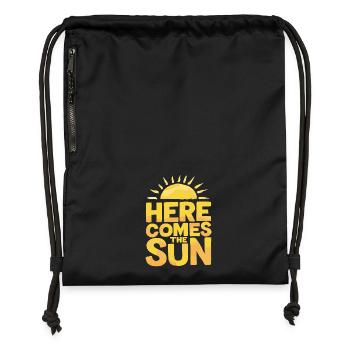 Voici les rayons de soleil - Sac à cordon en polyester recyclé - noir - Devant