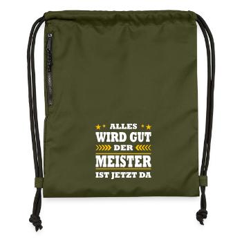 Master Gifts Graduation Exam Passed - Gymsac made from recycled material - military green - Front