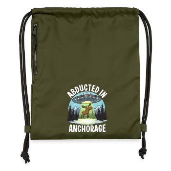 Entführt in Anchorage - Turnbeutel aus Recycling-Material - military Green - Vorne