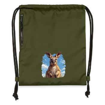 Wallabies Wallaby - Gymsac made from recycled material - military green - Front