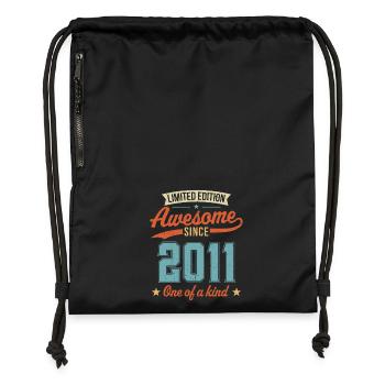 Awesome Since 2011 - Gymsac made from recycled material - black - Front