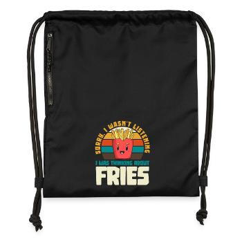 Frieze Retro Humor - Gymsac made from recycled material - black - Front