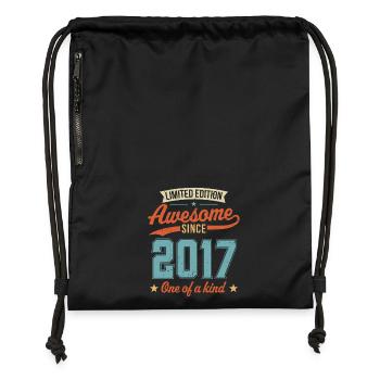 Awesome Since 2017 - Gymsac made from recycled material - black - Front