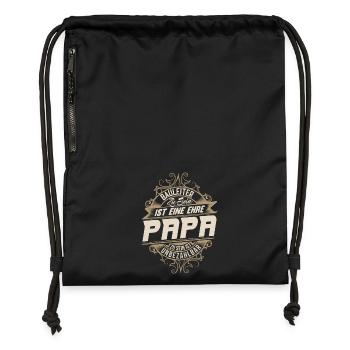 Construction Manager Dad - Gymsac made from recycled material - black - Front