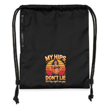 Neon Sunset Hip Dance - Sac à cordon en polyester recyclé - noir - Devant