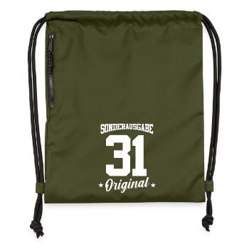 31 Anniversaire - Sac à cordon en polyester recyclé - military green - Devant