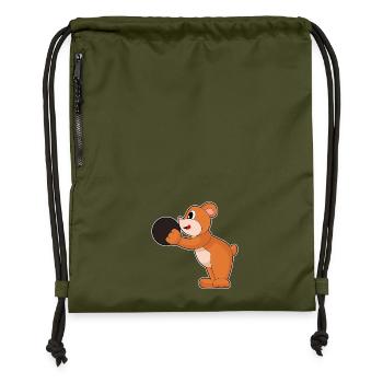 Bear Bowling Boule de bowling - Sac à cordon en polyester recyclé - military green - Devant