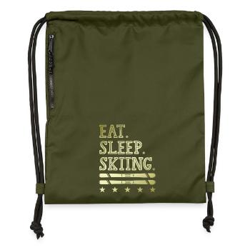 Manger dormir Ski - Sac à cordon en polyester recyclé - military green - Devant
