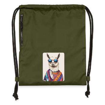 lama - Gymsac made from recycled material - military green - Front