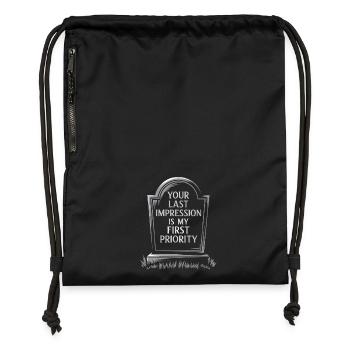 Last Impression First Priority - Halloween - Gymsac made from recycled material - black - Front