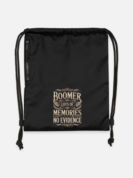 Boomer Erinnerungen Ohne Beweise - Turnbeutel aus Recycling-Material - Schwarz