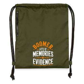 Souvenirs de baby-boomers sans preuves - Sac à cordon en polyester recyclé - military green - Devant