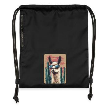 lama - Gymsac made from recycled material - black - Front