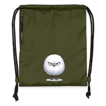 Mouette ronde sinistre - Sac à cordon en polyester recyclé - military green - Devant
