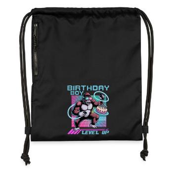 Birthday Gamer VR - Turnbeutel aus Recycling-Material - Schwarz - Vorne