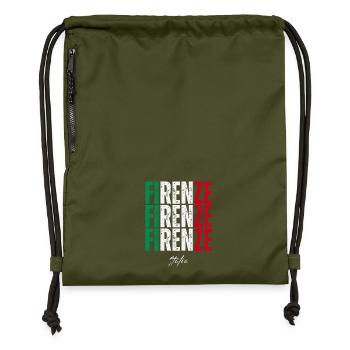 J’aime Florence, Florence Italie - Sac à cordon en polyester recyclé - military green - Devant