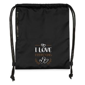 I Love Kickboxing  - Turnbeutel aus Recycling-Material - Schwarz - Vorne