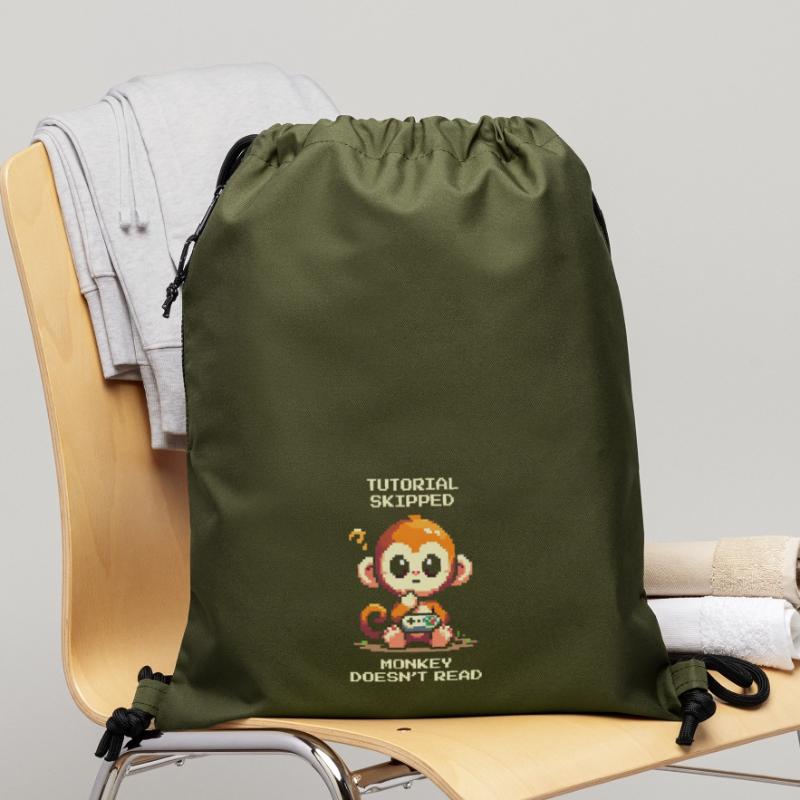 Tutorial skipped – Monkey doesn't read | Noob humor Gymsac made from recycled material