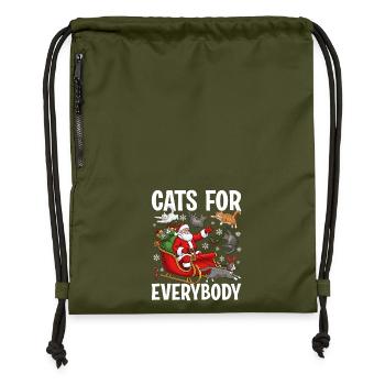 Cats For Everybody - Turnbeutel aus Recycling-Material - military Green - Vorne