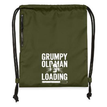 GrumpyOldMan Barre de chargement - Sac à cordon en polyester recyclé - military green - Devant