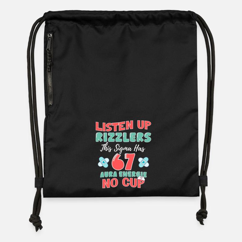 Aura67 Rizzlers Without Cup - Gymsac made from recycled material - black
