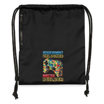 Building Blocks Gamer Gaming Brick Builder - Turnbeutel aus Recycling-Material - Schwarz - Vorne
