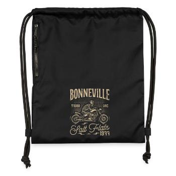 Bonneville Salt Flats Motorrad Geburtstag 1977 - Turnbeutel aus Recycling-Material - Schwarz - Vorne