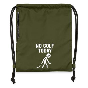 No Golf Today Conception humoristique de joueur de golf - Sac à cordon en polyester recyclé - military green - Devant