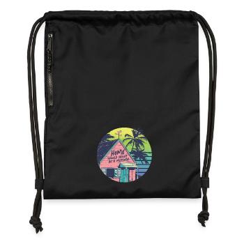 Humanité Égalité - Sac à cordon en polyester recyclé - noir - Devant
