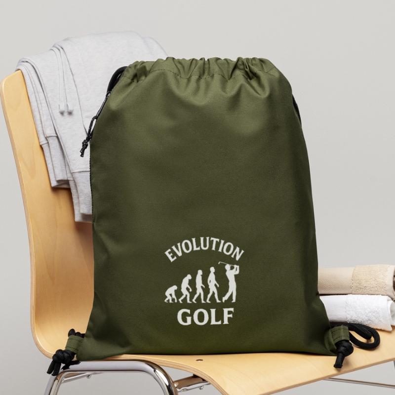 Evolution Golf Funny Golfing Design Gymsac made from recycled material