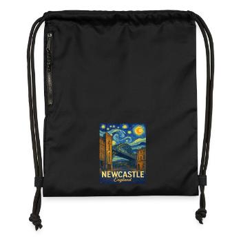 Newcastle, England - Gymsac made from recycled material - black - Front
