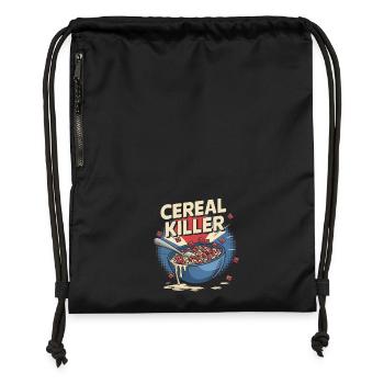 Cereal Killer - Retro Breakfast - Gymsac made from recycled material - black - Front