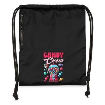 Candy Crew Decoration Candy Lover Sweet Tooth - Gymsac made from recycled material - black - Front